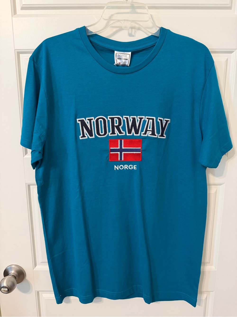 NORWAY Graphic Tee with Flag - Teal